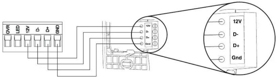 OVR LED 12V D- D+ GND 12V D- D+ Gnd 12V D- D+ Gnd
