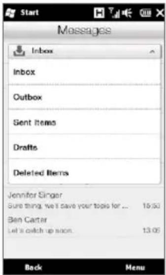 Start Messages Inbox Inbox Outbox Sent Items Drafts Deleted Items Jennifer Singer Sure thing, we'll save your topics for ... 15:50 Ben Carter Let's catch up soon. 13:05 Back Menu