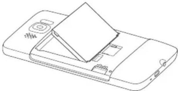 HTC HD2 (T-Mobile) - Inserting the battery - 1