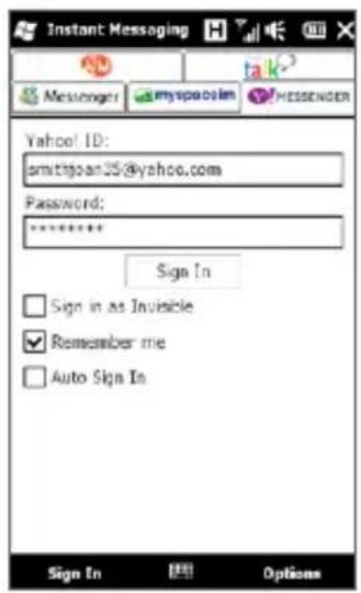Instant Messaging Messenger myspaceim messenger Yahoo! ID: smittjoan25@yahoo.com Password: ****** Sign In Sign in as Invisible Remember me Auto Sign In Sign In Options