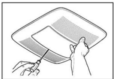 BROAN QT140LE - Remove light lens. - 1