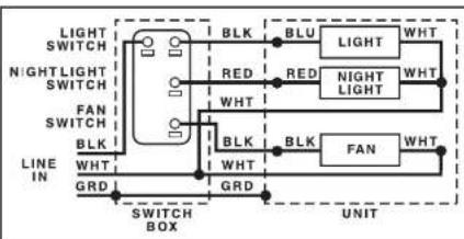 BROAN QTXE110FLT - CONNECT WIRING - 1
