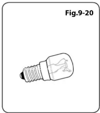Simple line drawing of a light bulb with a small internal outline, labeled Fig.9-20 (no text or symbols on the bulb itself)