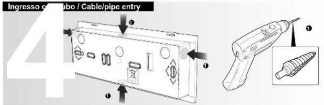 Ingresso c/ tubo / Cable/pipe entry 1 1 1