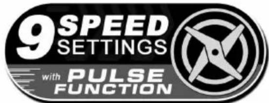 9SPEED SETTINGS with PULSE FUNCTION