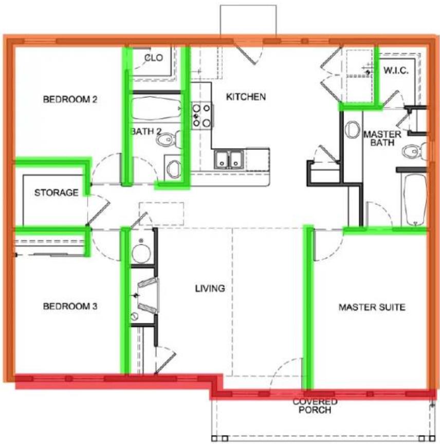 BEDROOM 2 CLO BATH 2 KITCHEN W.I.C. MASTER BATH STORAGE BEDROOM 3 LIVING MASTER SUITE COVERED PORCH