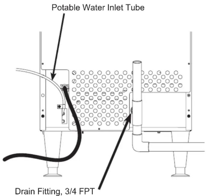 Potable Water Inlet Tube Drain Fitting, 3/4 FPT