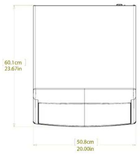 60.1cm 23.67in 50.8cm 20.00in