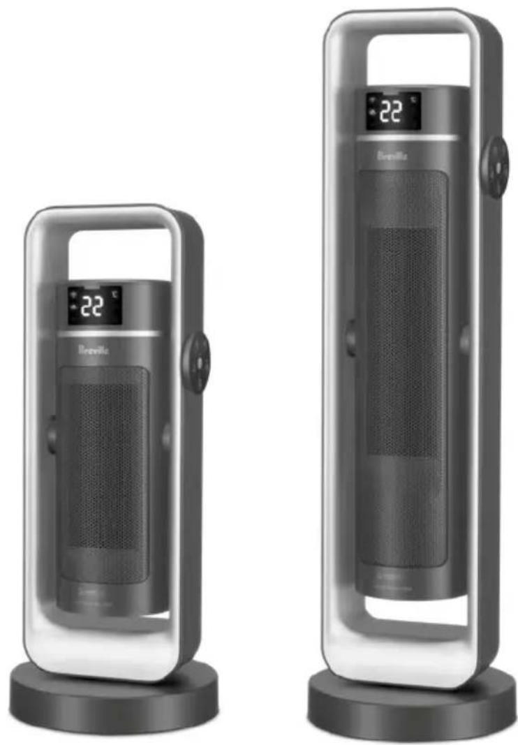 BREVILLE the Smart Tilt Control BCE208 - the Smart Tilt Control ^TM the Smart Tilt Control ^TM Max Ceramic Heaters - 1