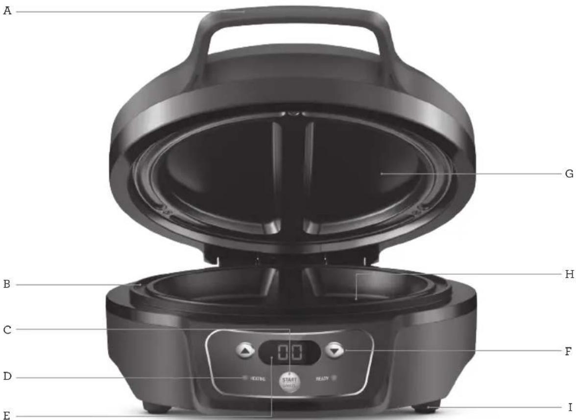 BREVILLE the Light and Fluffy Omelette Maker BEG250 - Components - 1