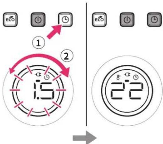 DELONGHI MDHS15 - オフタイマー(運転終了時間)を設定する - 2