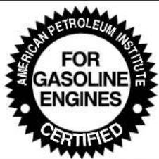 AMERICAN PETROLEUM INSTITUTE FOR GASOLINE ENGINES CERTIFIED