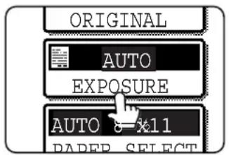 ORIGINAL AUTO EXPOSURE AUTO 8-11 PAPER SELECT