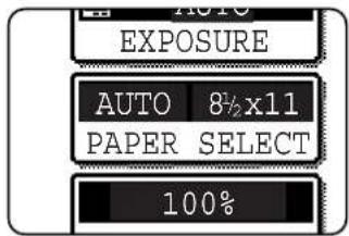 AUTO EXPOSURE AUTO 8½x11 PAPER SELECT 100%
