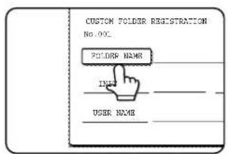 CUSTOM FOLDER REGISTRATION No.00_ POLDER NAME INIT USER NAME