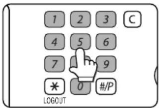 1 2 3 C 4 5 6 7 9 * 0 #/P LOGOUT