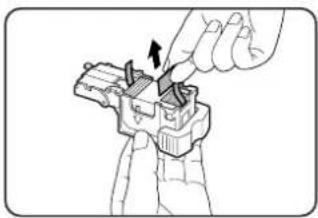 SHARP MX-M450N - Remove the tape from the staple cartridge by pulling it straight. - 1