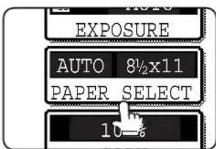 EXPOSURE AUTO 8½x11 PAPER SELECT 10-%