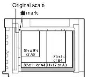 Original scale mark 5½ x 8½ or A5 8½x14 or B4 8½x11 or A4 8½x17 or A3