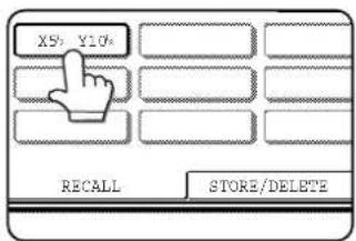 XS, Y10% RECALL STORE/DELETE