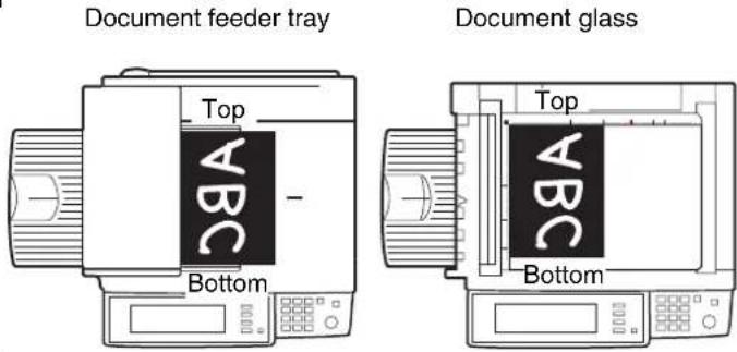 Document feeder tray Top - Bottom Document glass Top - Bottom