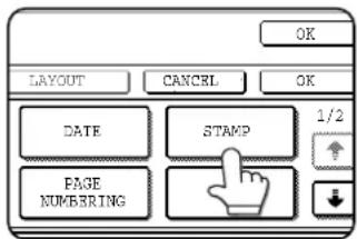 OK LAYOUT CANCEL OK DATE STAMP 1/2 PAGE NUMBERING