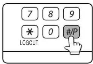 7 8 9 * 0 #/P LOGOUT