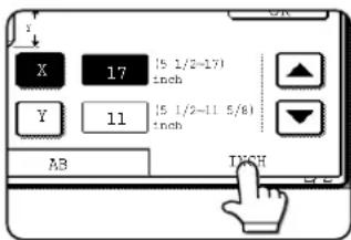 X 17 (5 1/2=17) Y 11 (5 1/2=11 5/6) AB TINCH