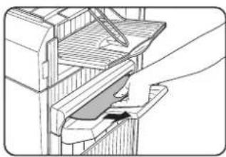 SHARP MX-M450N - Remove the misfed paper from the output area. - 1