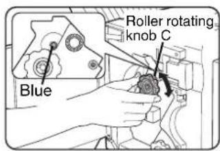 Roller rotating knob C Blue