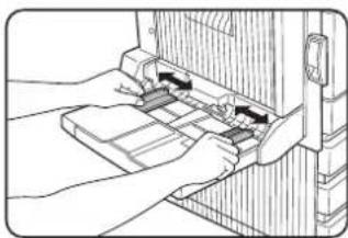 SHARP MX-M450N - Set the bypass tray paper guides to the width of the paper to be used. - 1