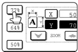 77% 64% 50% X 50 A Y 70 ZOOM