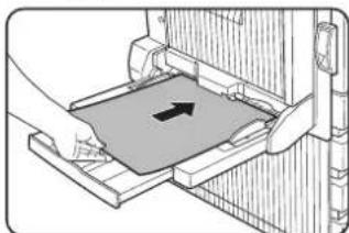 SHARP MX-M450N - Insert the paper all the way into the bypass tray. - 1