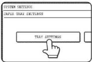 SYSTEM SETTINGS PAPER TRAY SETTINGS TRAY SETTINGS