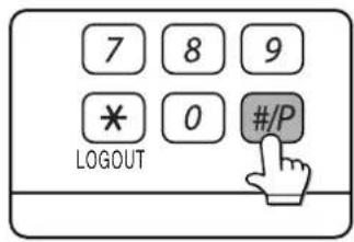 7 8 9 * 0 #/P LOGOUT