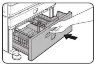 SHARP MX-M450N - Gently push the large capacity paper tray into the machine. - 1