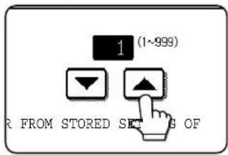 1 (1~999) R FROM STORED SET & OF
