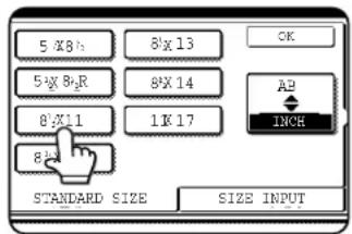 5 X8 13 8'X 13 OK 5 X8 R 8'X 14 1K 17 AP INCH 8'X 8'X11 8'X STANDARD SIZE SIZE INPUT