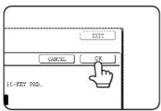 EXIT CANCEL OK 10-KEY PAD.