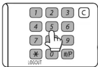 1 2 3 C 4 5 6 7 8 9 * 0 #/P LOGOUT