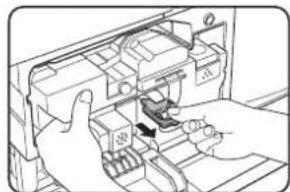 SHARP MX-M450N - Gently remove the sealing tape from the cartridge. - 1