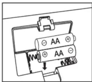 Diagram showing battery charging process with AA batteries and a capacitor, indicating charging direction