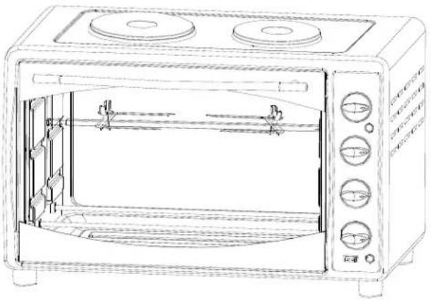 Avanti MKB42B - TOASTER OVEN / ROTISSERIE INSTRUCTION MANUAL TOSTADOR-ASADOR / HORNEADOR MANUAL DE INSTRUCCIONES - 1