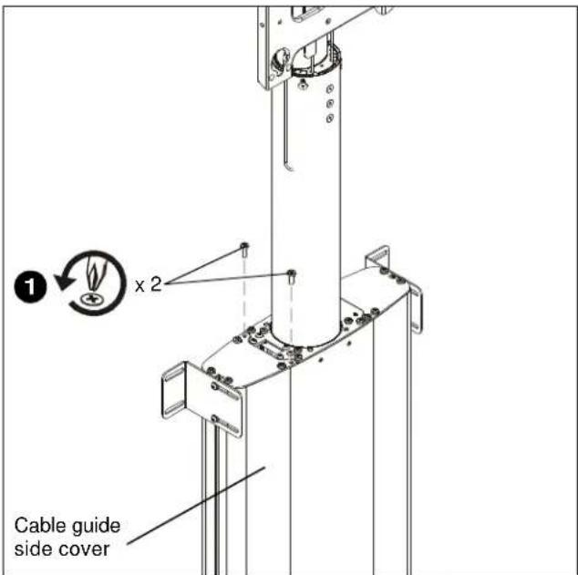 1 x 2 Cable guide side cover