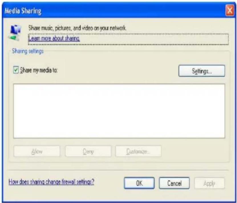 Grace Digital Audio Tuner GDI-IRDT200 - Step 1: Set Up Media Sharing In Windows Media Player 11 - 2