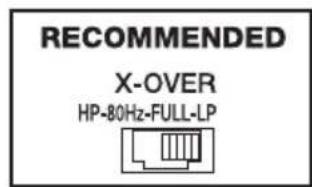 RECOMMENDED X-OVER HP-80Hz-FULL-LP