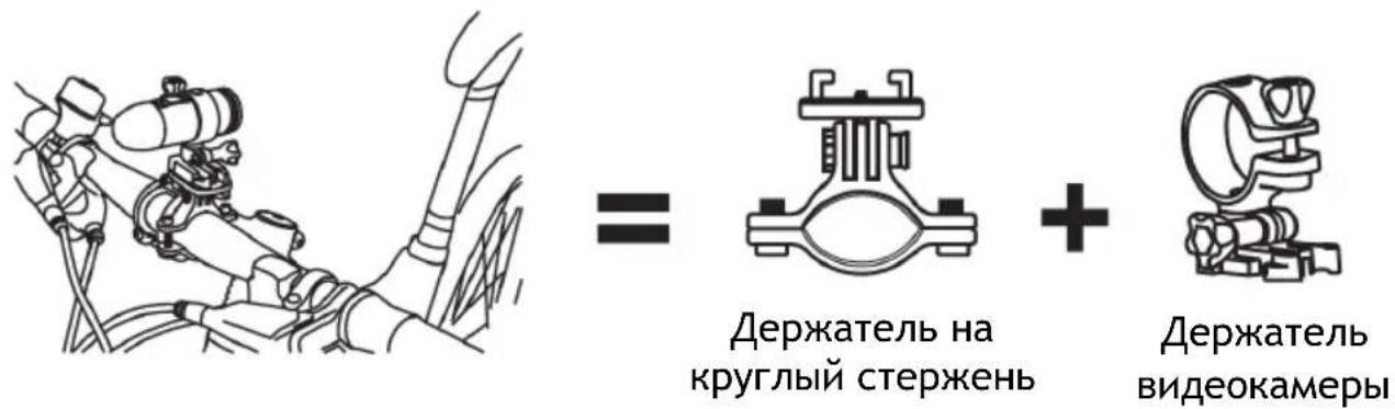 = Держатель на круглый стержень + Держатель видеокамеры