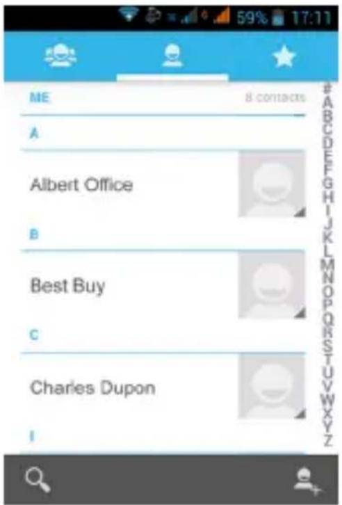 ME A Albert Office B Best Buy C Charles Dupon I 8 contacts #A C D E F G H I K L M N O P Q R S T U V W X Y Z
