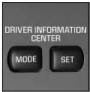 DRIVER INFORMATION CENTER MODE SET
