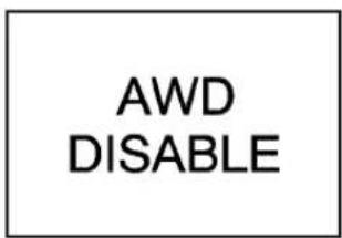 AWD DISABLE